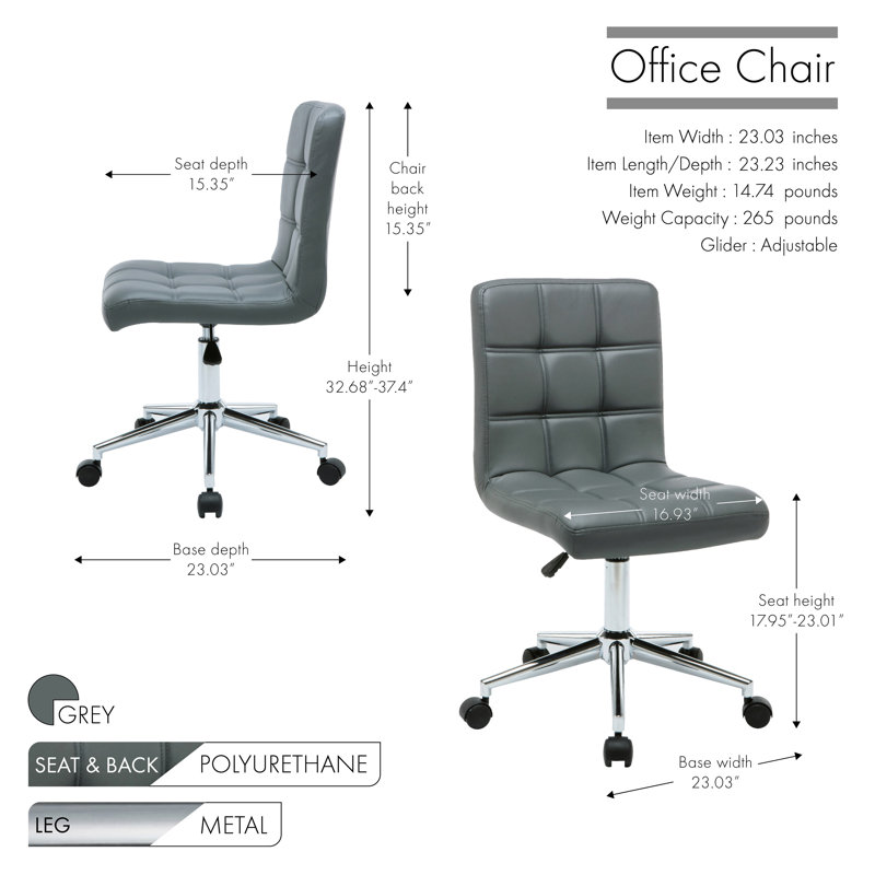 Acevedo Task Chair, Gray