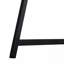 Bureau d'ordinateur, bureau personnel, ordinateur portable, tablettes de rangement, L 48 po, travail, stratifié noir, métal noir, contemporain, moderne-586158574