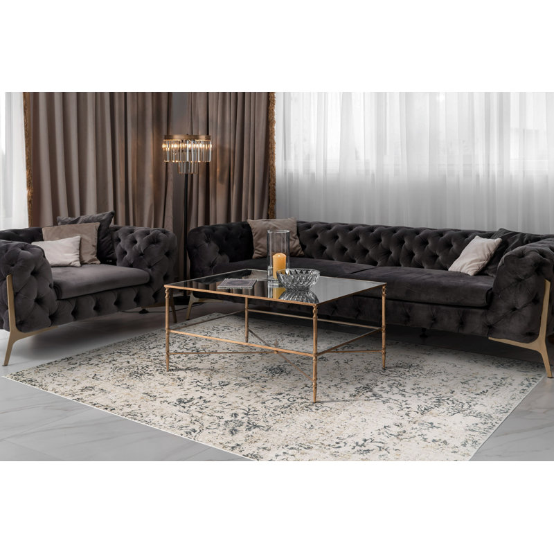 Bullis Floral Indoor Rug, Rectangle 2' x 3'11"