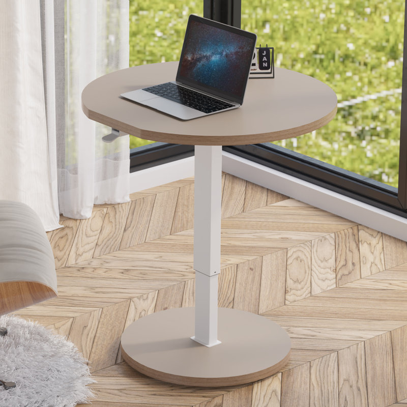 31.5" Pneumatic Round Adjustable Height Standing Desk