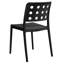 Chaise de salle à manger empilable en plastique sans assemblage, chaise d'appoint sans accoudoirs d'intérieur et d'extérieur-1042116312