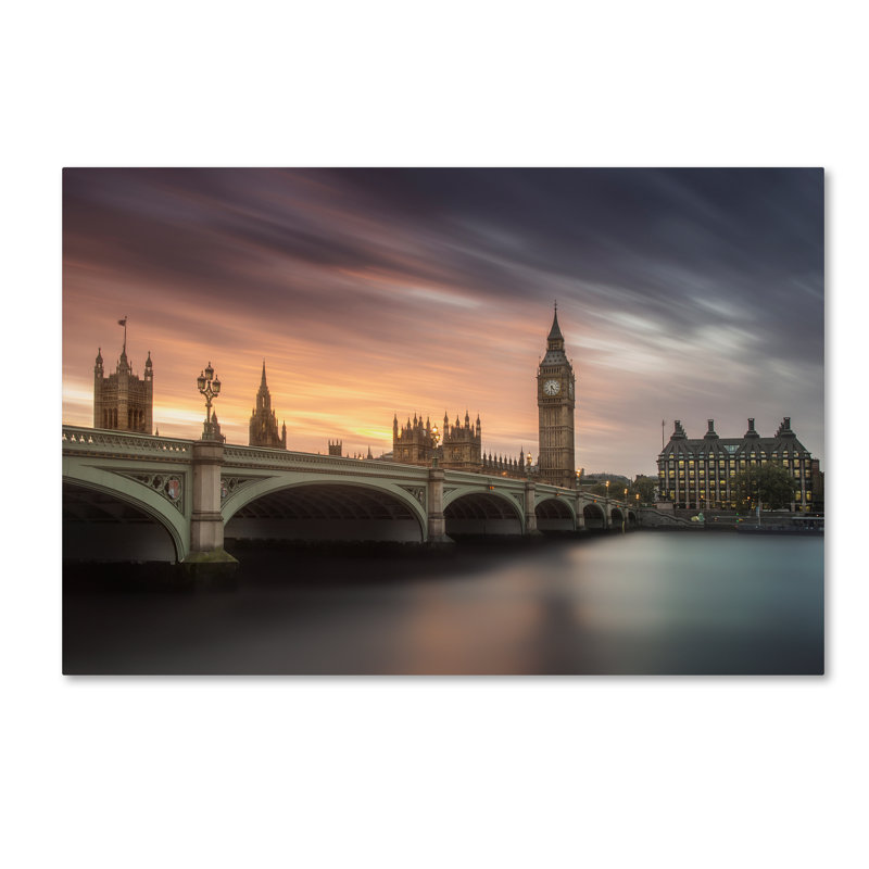 « big ben london », reproduction de photo sur toile tendue, H 12 po x l 19 po