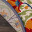 Tapis ivoire, rouge et vert < motif floral pour l'intérieur et l'extérieur Eaglin-2013737265