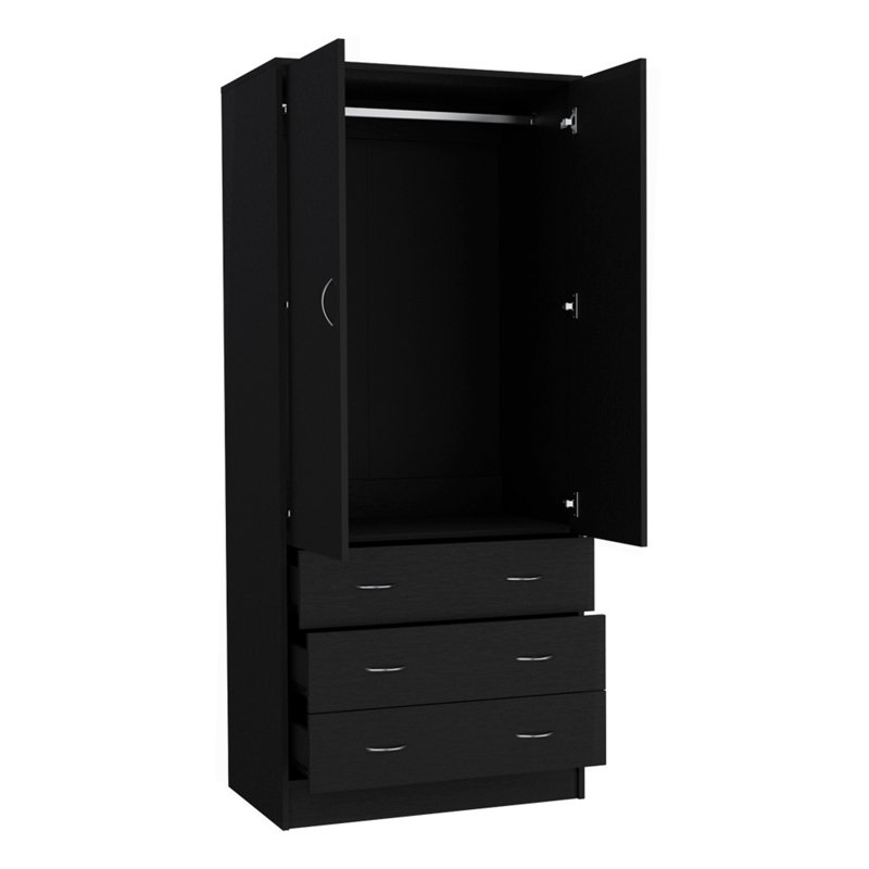 Armoire, chambre à coucher, noir