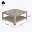 Table basse carrée avec rangement