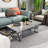 2 Piece Grey And Silver Living Room Table Set