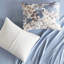 Édredon pour lit simple avec feuilles florales aquarelles bleues, draps doux au toucher pour lit simple, gracieux