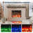 23 Inch Built-in Electric Fireplace with Timer ＆ Remote Control, 3 Realistic Flame Flickering Colors