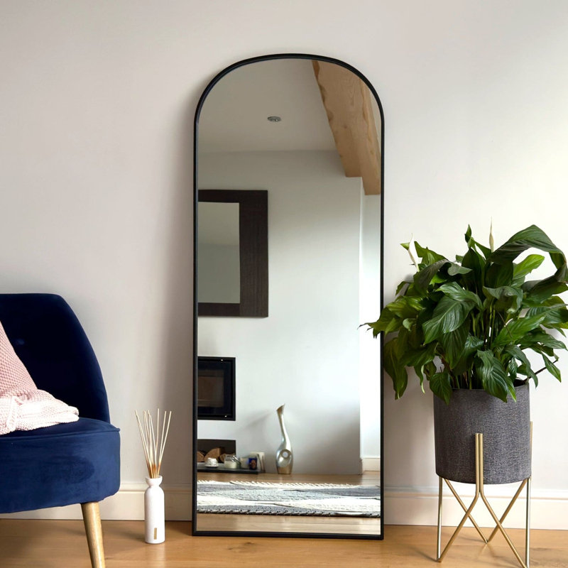 Yoko - Black Metal Gentle Arch Mirror, 150cm x 60cm
