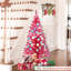 Arbre de Noël doré 4 pi avec 50 lumières UL et 122 pointes en PVC - Arbre de Noël artificiel pré-éclairé pour la décoration intérieure, petit espace, plateau de table, appartement ou bureau, rouge