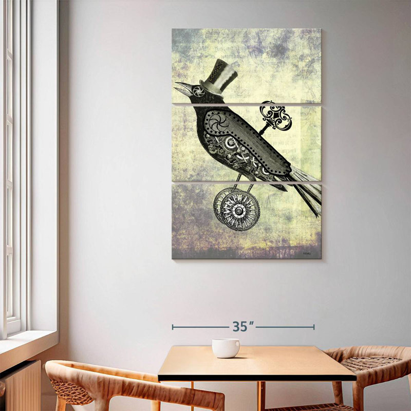 Brampt Steampunk Crow, 65" H x 42" W