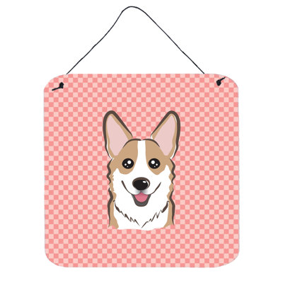 "damier corgi" par denny knight, impression sur plaque