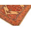 Tapis orange / rouge en laine noué à la main à motif oriental de 8 pi 3 po x 9 pi 10 po Badgeley