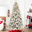 Arbre de Noël 8 pi avec 470l lumières DEL colorées, 10 modes d'éclairage, interrupteur au pied, 1793 pointes de pe + + dur, branches à mémoire de forme, tronc à charnières pour une installation sans effort et un démontage rapide, stable-1261983428