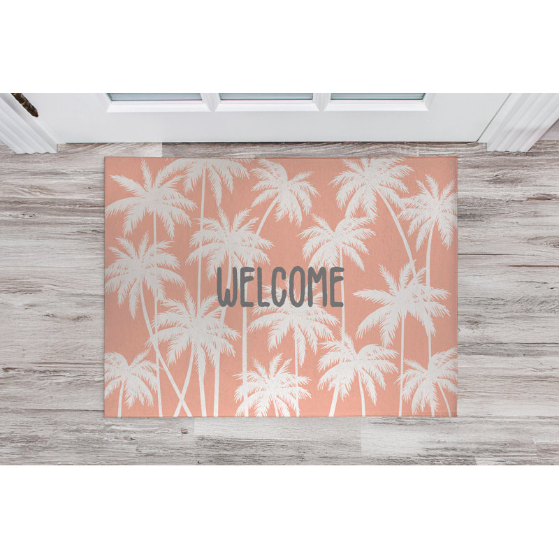 Paillasson Palm Welcome, Corail, L 48 po x L 72 po