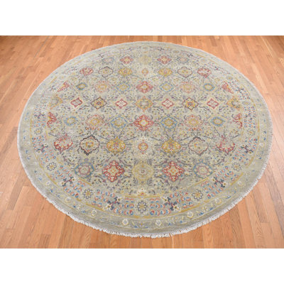 Tapis unique gris de 10 pi x 10 pi Zymeria