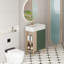 Meuble-lavabo à tablettes ouvertes avec lavabo en céramique et porte à fermeture douce-2038304849