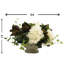 Arrangement floral d'hortensia et de feuilles de magnolia dans un vase