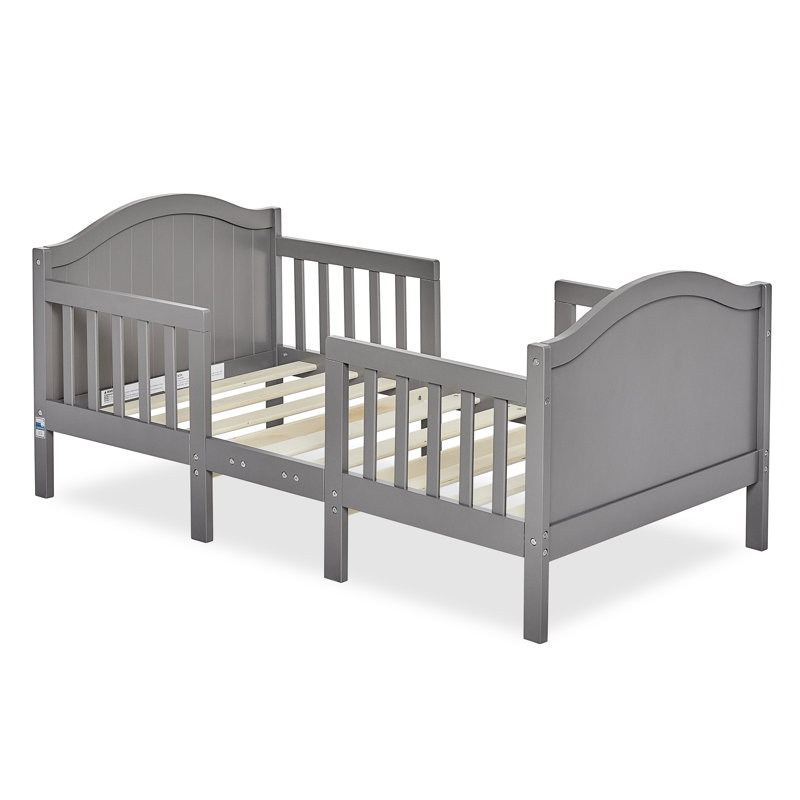  Toddler Solid Wood Convertible Standard Bed by Dream On Me, Steel Gray