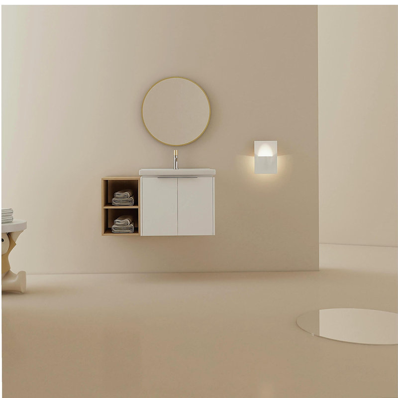 Meuble-lavabo de 36 pouces avec lavabo et petites tablettes de rangement