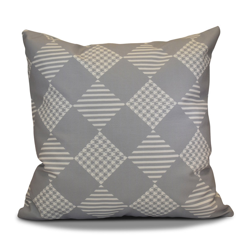 Housse de coussin décorative carrée, 18 po x 18 po, Gris