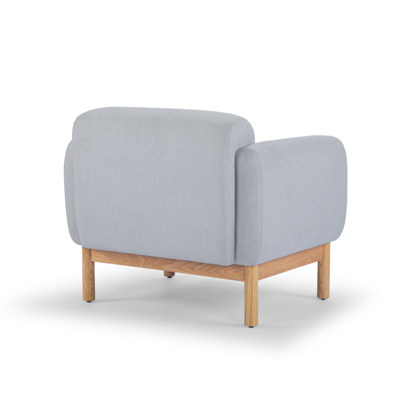 Tulum Armchair, Metro Light Gray Linen Blend