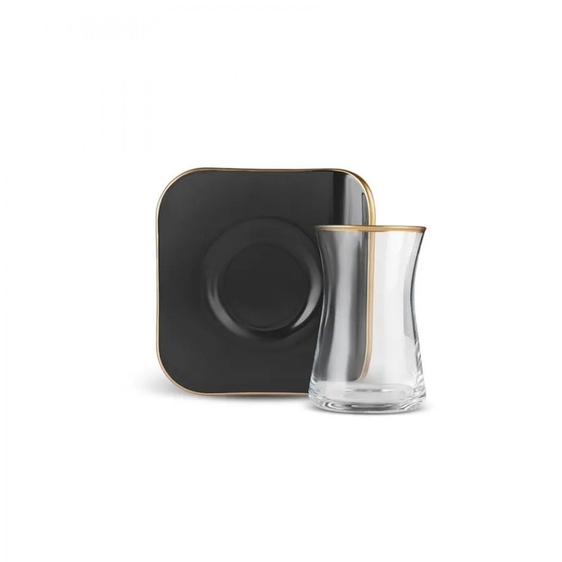 Ebern Designs 1ml Glass Teapot Set, Clear/Gray