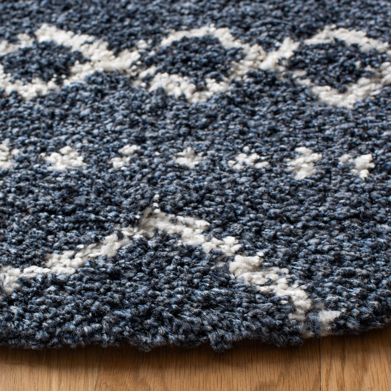 Develin Performance Chevron Rug, Rectangle 2'3" x 4', Slate Blue/Ivory