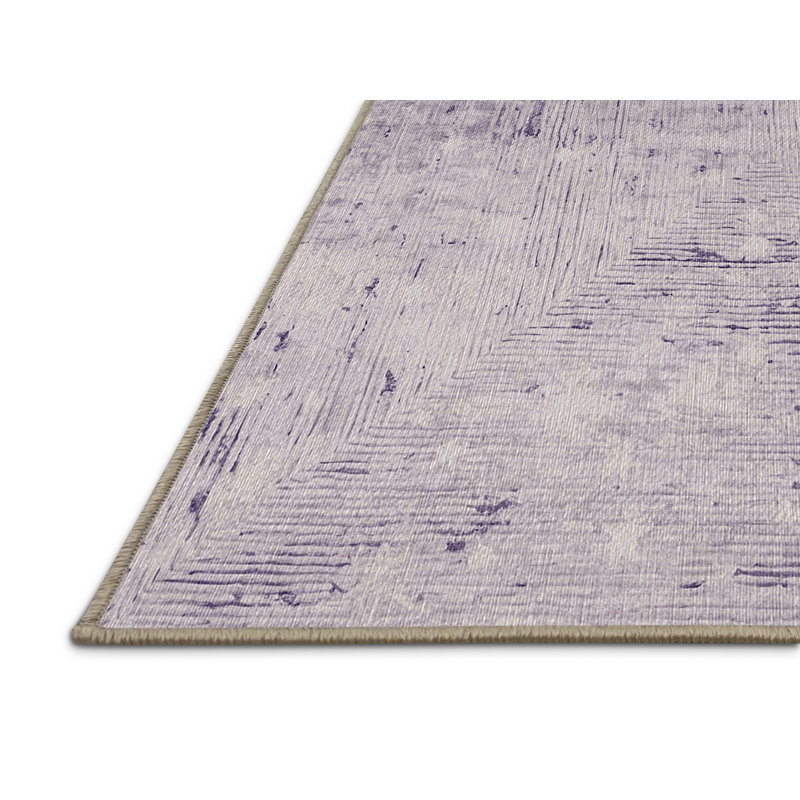 Tapis beige lavable à la machine, Rectangle 7 pi x 9 pi