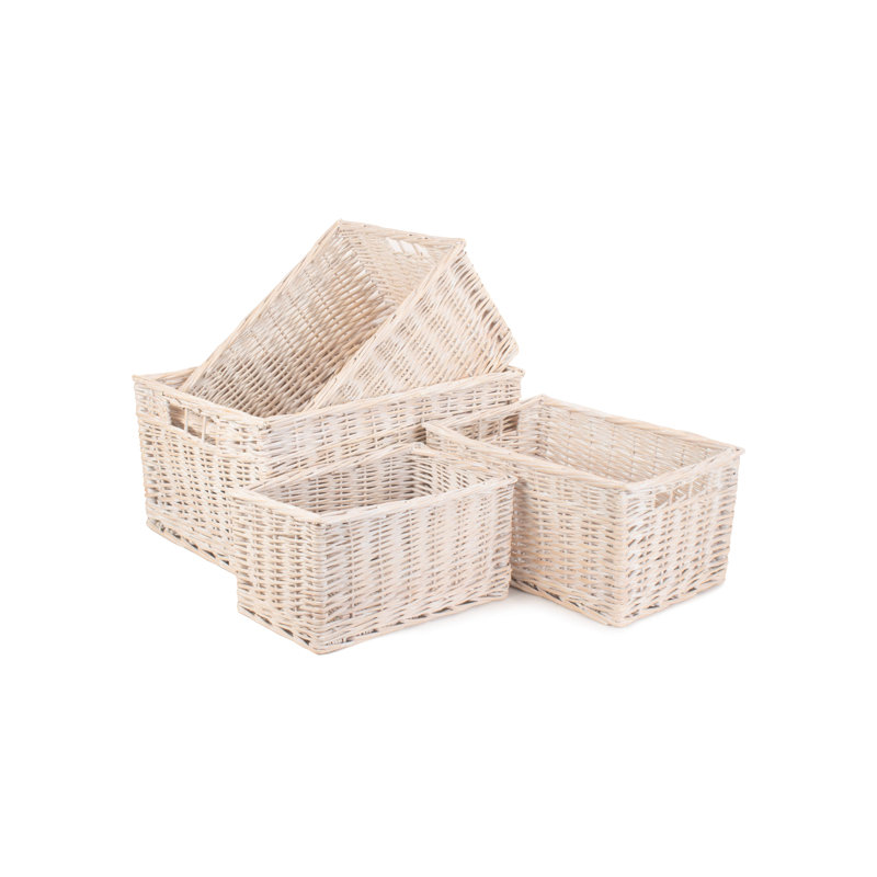 Wicker 4 Piece Storage Basket Set