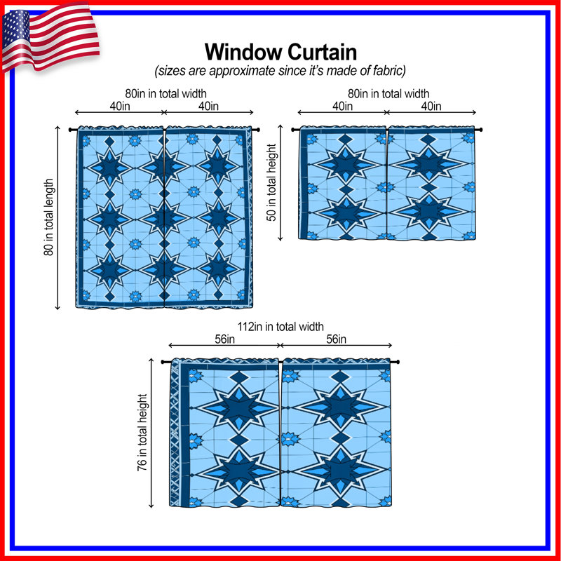 Rideaux bleu obscurcissant et obscurcissant - 2 panneaux, 56 po x 76 po - 2 panneaux, Obscurcissement de chambre