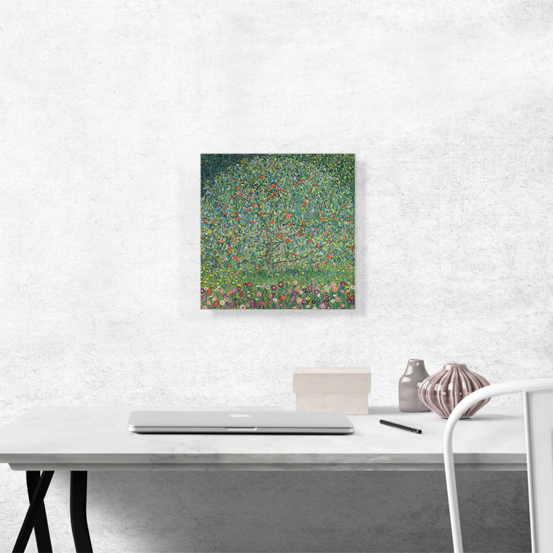«Apple Tree I 1912» par Gustav Klimt - reproduction d'art sur toile tendue, H 12 po x l 12 po x P 0,75 po