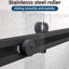 Porte de douche bypassée noir mat, verre trempé 5/16 po, système coulissant lisse, Nano Easy Clean, Collision, porte d'installation avec fonction noire, fonction de fuite, rouleau en acier inoxydable, double-123108792