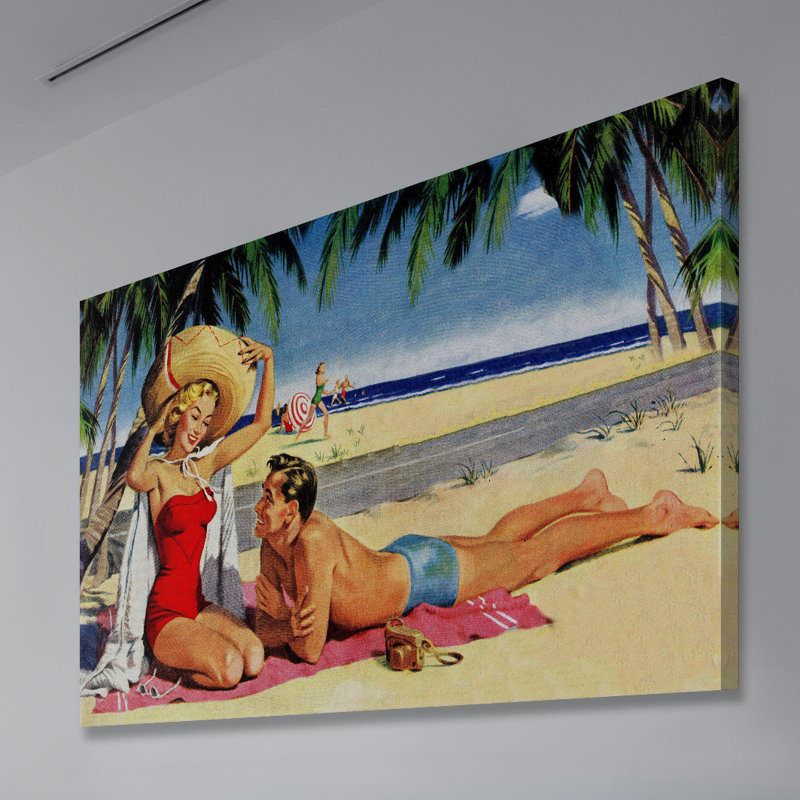 « sun protection », reproduction d’art sur toile tendue, H 16 po x l 24 po x P 1,5 po