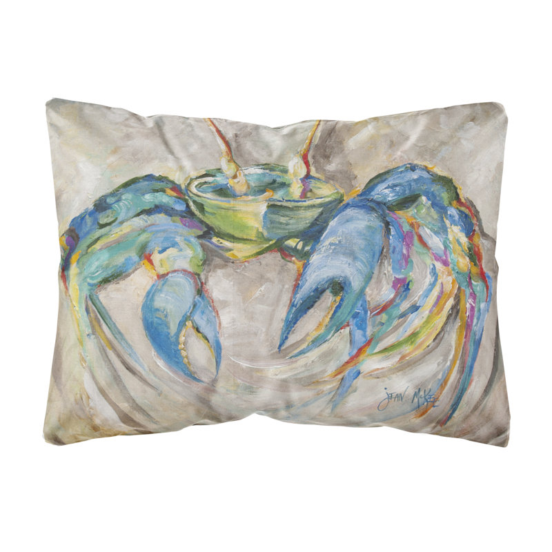 Coussin intérieur/extérieur bleu/gris crabe