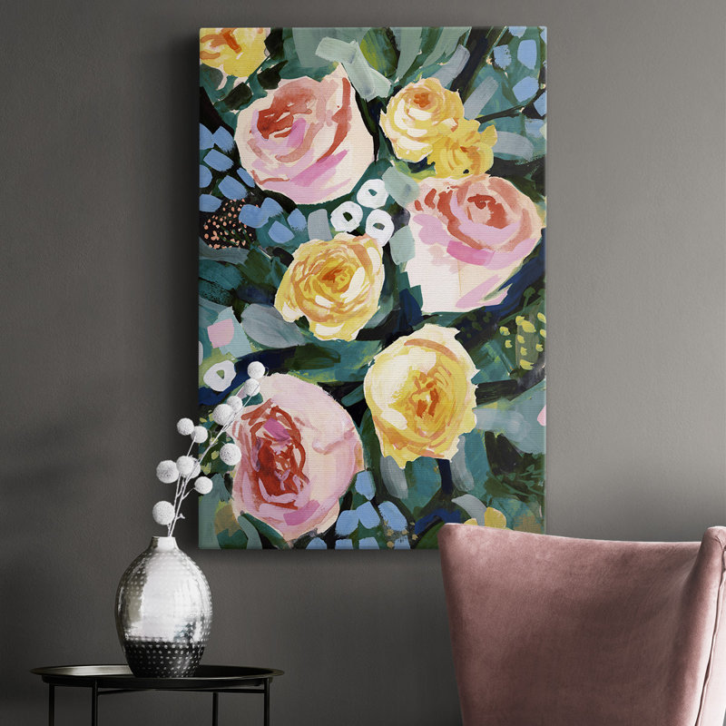 Flower Jumble - impression sur toile tendue, L 40 po x H 60 po