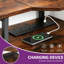 L-Shaped Metal Base Computer Desk with Power Outlet-737827036-737119944
