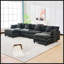 Canapé modulaire en forme de U avec repose-pieds mobile, coussin et coussin décoratif en tissu cachemire-1396819173