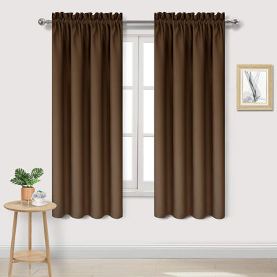 2 Panels Blackout Curtains – Thermal Insulated, Energy Saving & Noise Reducing Bedroom and Living Room Curtains, Set of 2 Rod Pocket Curtain Panels