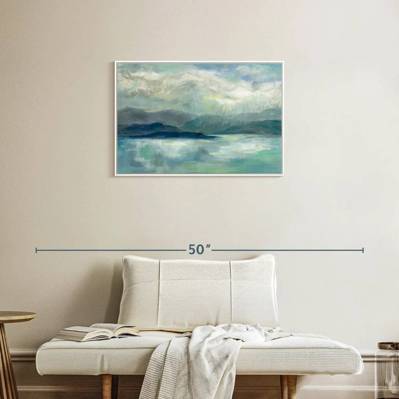 Tôt le lever du soleil, Cadre flottant blanc, 31 po x 21 po