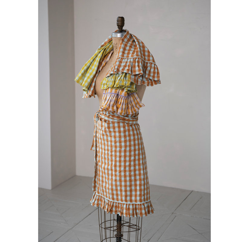 Gingham Cotton Artisan Half Apron