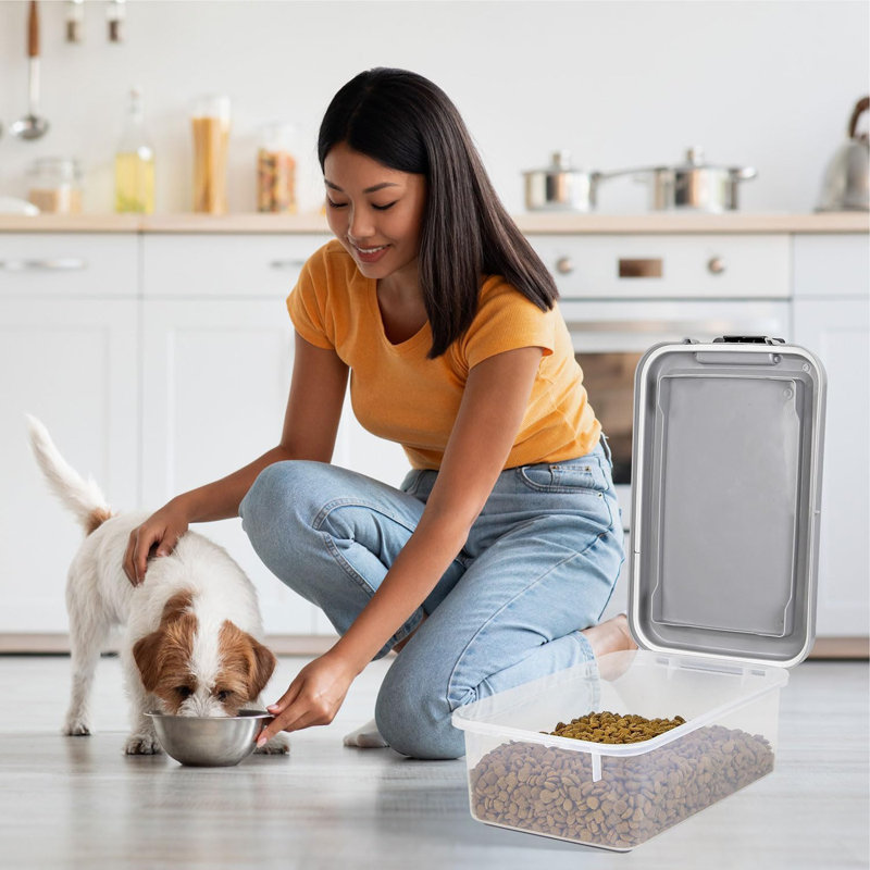 Grey Pet Food Storage Container