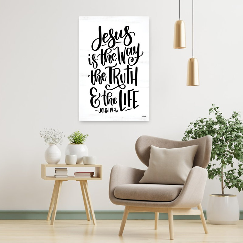 «Jesus Is The Way», art abstrait moderne, H 36 po x l 24 po