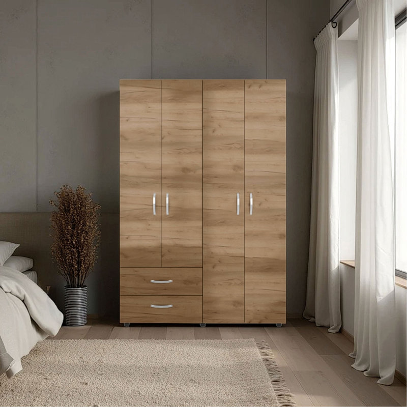 Armoire 2 portes avec tablette et tiroirs