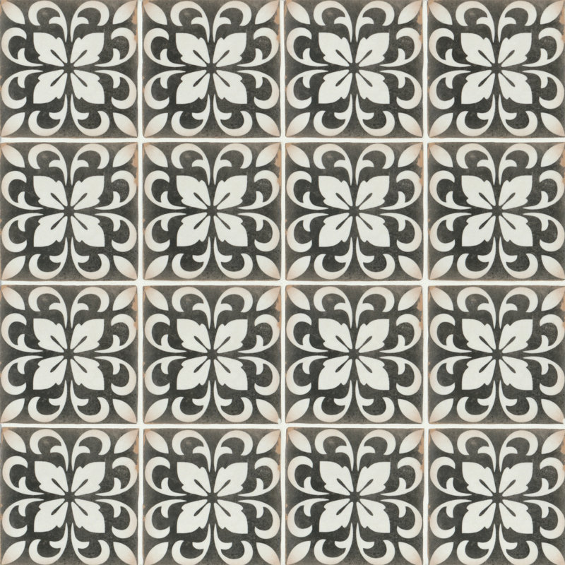 Carreau de céramique à motif de sol en céramique 5 po x 5 po Casablanca