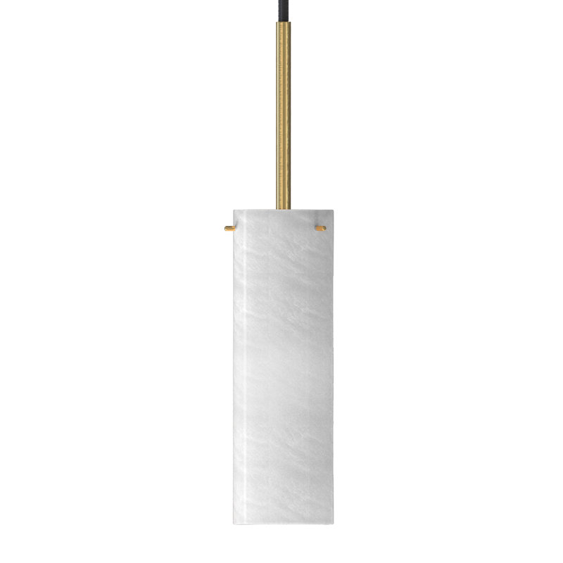Blizzard-Linear Pendant, Natural Aged Brass