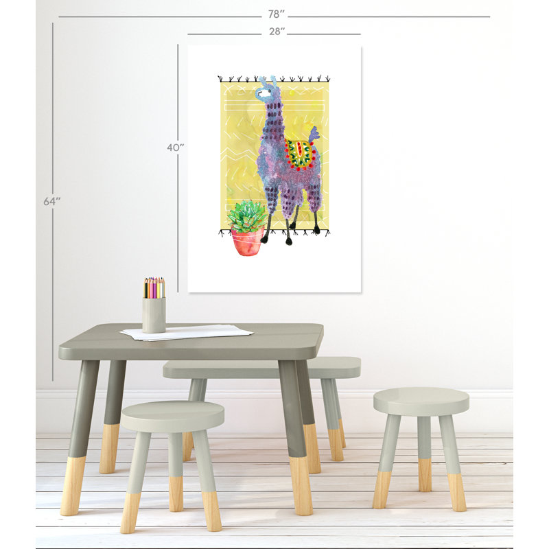 Impression sur papier Rolled Lovely Llama II, H 40 po x l 28 po x P 1 po
