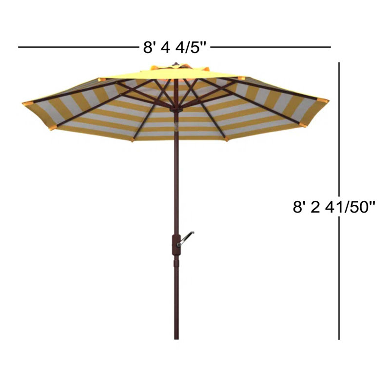Parasol de marché 8 pi 5 po x 8 pi 5 po Asla, Jaune