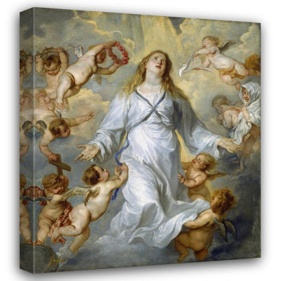 "La Vierge comme intercesseur" par Anthony Van Dyck - Toile tendue avec châssis