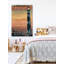 Coucher de soleil au phare, reproduction d'art sur toile tendue-1994119385